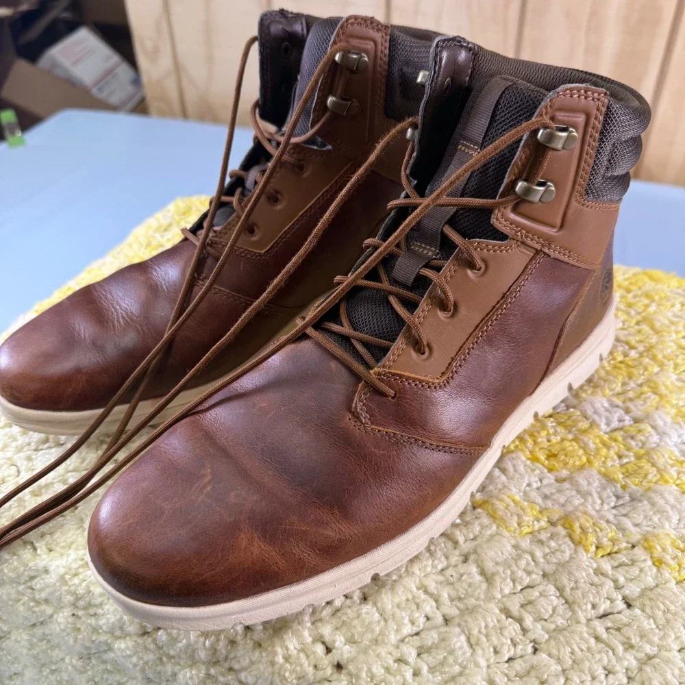 Timberland Killington Chukka Mens 11.5 Brown Leather Boots A10EE SensorFlex